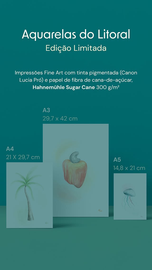 Aquarelas do Litoral em edição limitada